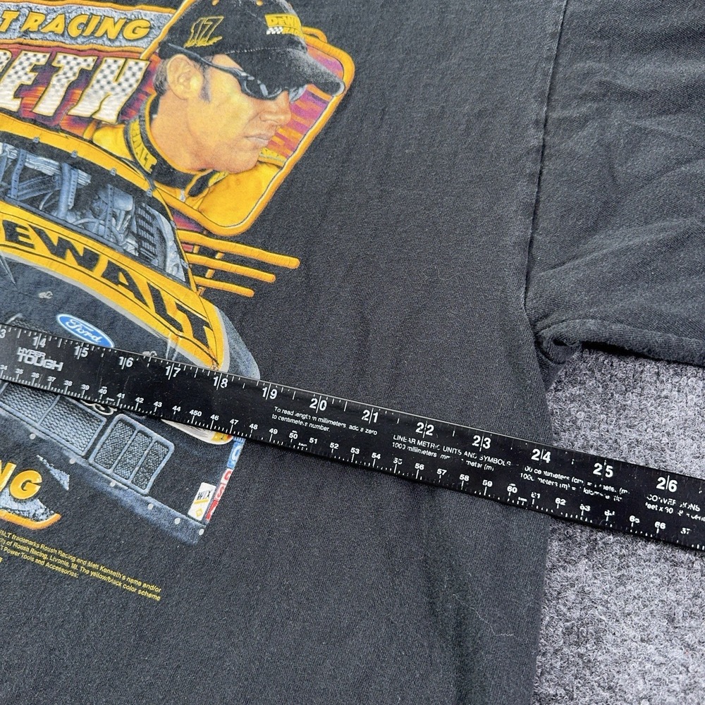 Vintage NASCAR Shirt Mens 2XL Black Y2K Matt Kenseth DEWALT Racing Tee - Picture 7 of 8